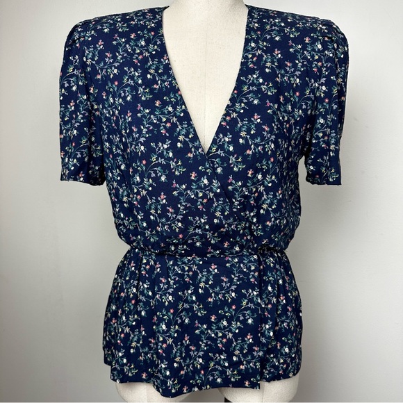 Vintage Petite Floral Peplum Top - Picture 7 of 11